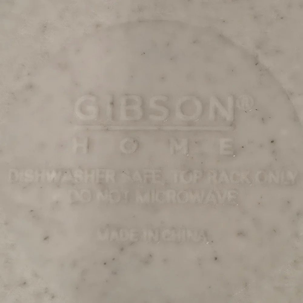 Gibson Home Candy Skies Wheat Straw Melamine Dinner Plates Set/7 Round 10.5 in